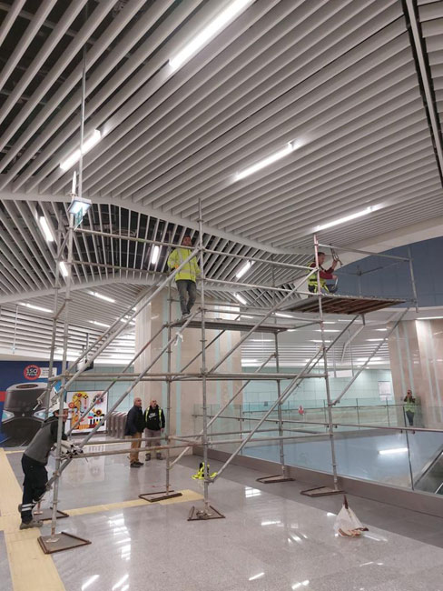 kiralık iskele sistemleri, ay iskele, kiralık iskele, RK Yağ fabrikası Tekirdağ Muratlı, İç cephe kurulumu