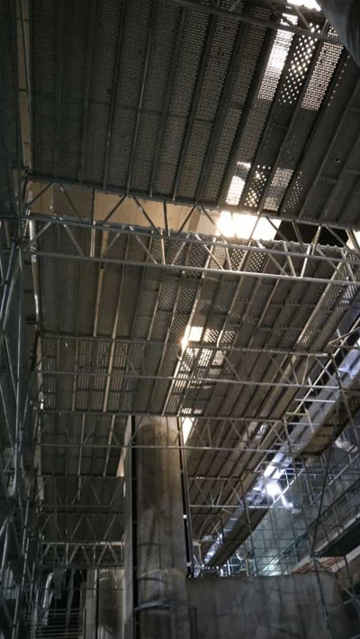 kiralık iskele sistemleri, ay iskele, kiralık iskele, Kayışdağı metro istasyonu, İç cephe kurulumu